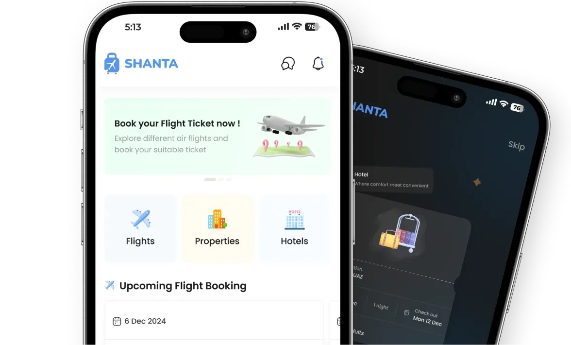 Mobile app mockup